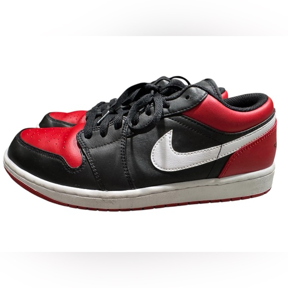 Air Jordan 1 Low "Alternate Bred Toe Black/Gym Red-White size 10 - Picture 5 of 11